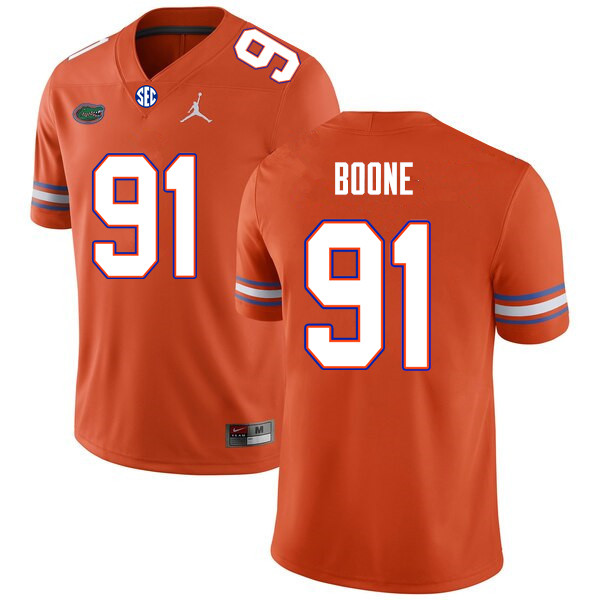 Men #91 Justus Boone Florida Gators College Football Jerseys Sale-Orange